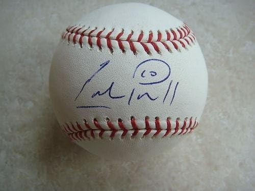 Landon Powell Oakland A'nın coa İmzalı Beyzbol Toplarıyla İmzalanan Resmi Ml Topu