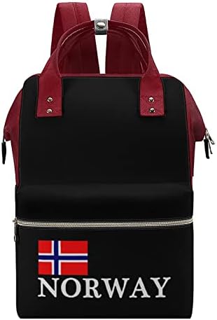 Norveç'in Ulusal Gurur bebek bezi çantası Sırt Çantası Su Geçirmez Anne Çantası Büyük Kapasiteli Sırt Çantası