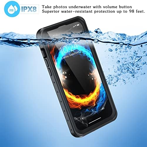 PAKUYA iPhone 13 Pro Max Durumda Su Geçirmez Darbeye Dayanıklı, Net Ses Kalitesi Dahili Ekran Koruyucu Tam Vücut Ağır