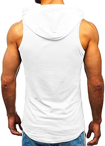 Nyybw erkek Egzersiz Kapşonlu Tankı Üstleri Kolsuz spor salonu kapüşonluları Spor Eğitimi Kas Kolsuz T-Shirt Bluzlar