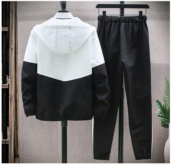 Altın HOROZ Spor Hoodie günlük giysi Bahar erkek Ceket + Pantolon İki Parçalı Hip Hop Sokak Giyim HS-Siyah XS