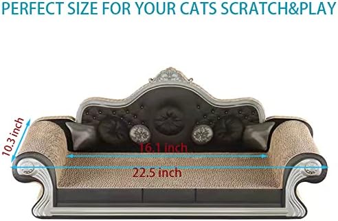 22.5 inç Büyük Kedi Tırmalayıcı Karton Çekyat, Kedi Tırmalama Pedi Kanepe Şeklinde Karton Tırmalayıcı Kapalı Yavru