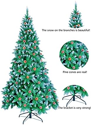 JUMOGE Noel Ağacı, Ev, Ofis, Parti Dekorasyonu için 6ft Önceden Dekore Edilmiş Tatil Yapay Noel Ağacı w 800 PVC Dal