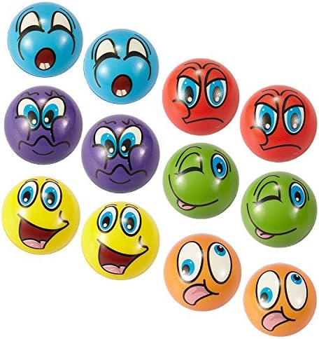 Kızgın Komik Yüz Sıkmak Stres Topları Eğlenceli Stres Giderici Oyuncaklar Terapötik Eğitim Topları Toplu 1 Düzine