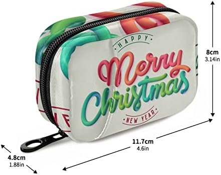 Merry Christmashappy Yeni Yıl Hap Durumda Çantası hap saklama kutusu Fermuarlı Taşınabilir Vitamin Balık Yağı Tıp