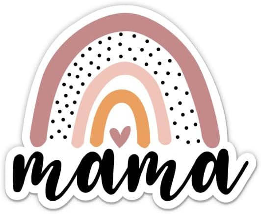 Mama Gökkuşağı Sticker-3 laptop etiketi - Su Geçirmez Vinil Araba, Telefon, Su Şişesi-Sevimli Moda Boho Gökkuşağı