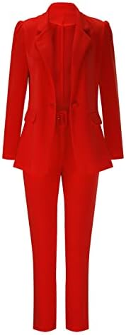 Blazer Ceketler Kadınlar için 2023 moda Kıyafet Egzersiz Blazer Elbise İki Parçalı Ofis Takım Elbise İş Rahat Blazer