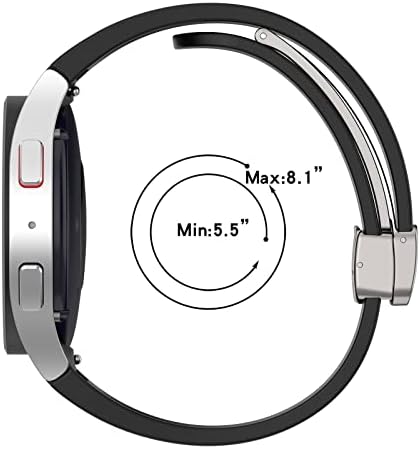 TUCANA Manyetik Toka Silikon Bantları için Uyumlu Galaxy Watch5, Watch5 Pro, Watch4 ve Watch4 Klasik (mavi)