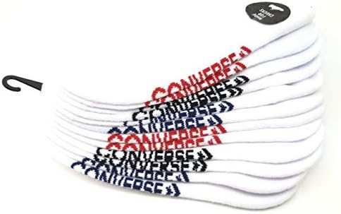 Converse Erkek No Show Çorap 6 Paket Yarım Yastık Ultra Düşük Aynalar İçin Yapılmış Boyutu 6-12