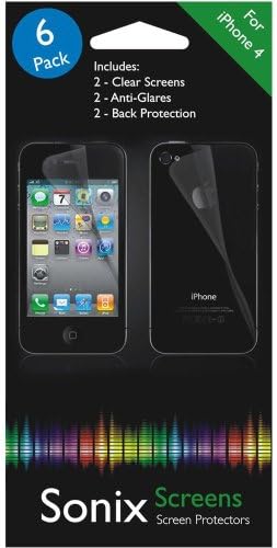 Verizon veya AT&T iPhone 4, 6'lı paket için Sonix Ekran Koruyucu