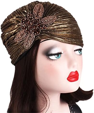 SAWQF Kadın Hicap Türban şapka Şapka Bere Bayanlar saç aksesuarları Eşarp Kap Saç Dökülmesi (Renk: Gri, Boyut: 1)