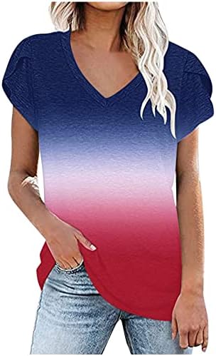 Sonbahar Yaz Kısa Kollu Bluz T Shirt Kadın 2023 Giyim Moda V Boyun Pamuk Grafik Gevşek Fit Gömlek S9 S9