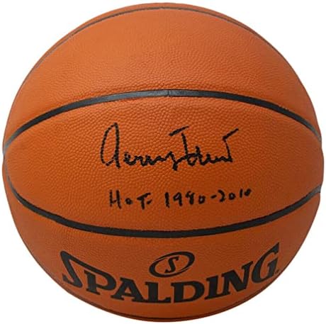 Jerry West, Lakers Spalding Replica Basketball Hof'u Siyah PSA/DNA İmzalı Basketbol Toplarıyla İmzaladı