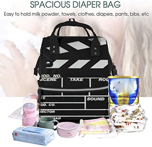 Bezi Değiştirme Sırt Çantaları Anne İçin Retro-Siyah-Film-Fıçı Tahtası Seyahat Bookbag bebek bezi çantaları Sırt Çantası