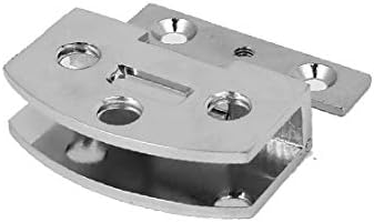 X-DREE Dolap Metal 90 Derece Rulman kapı menteşesi Gümüş Ton 50mm x 46mm x 14mm(Armario metálico de 90 grados con