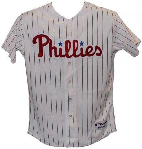Jim Bunning İmzalı Philadelphia Phillies Majestic Beyaz 48 Forması HOF JSA 25133-İmzalı MLB Formaları