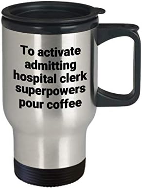 Kabul Hastane Memuru Seyahat Kupa-Komik Sarcastic Termal Yalıtımlı Paslanmaz Çelik Kahve Kupa Hediye
