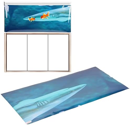 Sazao Akvaryum Arka Plan Kağıdı, PVC Kendinden Yapışkanlı Desen Şeffaf Akvaryum Duvar Kağıdı Kokusuz Tutkal Cam Tankı