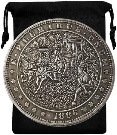 Kocreat Kopya 1886 ABD Hobo Sikke-Cowboys & Kartal Gümüş Kaplama Çoğaltma Morgan Dolar Hatıra Sikke Mücadelesi Coin