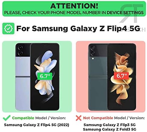 Roma Teknoloji Kemer Klipsi Telefon Kılıfı için Samsung Galaxy Z Flip 4 [SM-F721] İnce Ağır Sağlam Slayt Kalça Kılıf