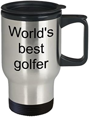 Dünyanın En İyi Golfçü Seyahat Kupa - Golf Tema Kahve Kupa - Yaşlı Golfçüler İçin Hediyeler Büyükbaba Seviyor