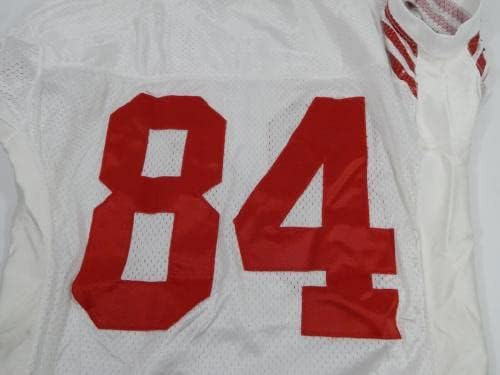 1995 San Francisco 49ers Brent Jones 84 Oyun Verilmiş Beyaz Forma 50 DP34393-İmzasız NFL Oyunu Kullanılmış Formalar