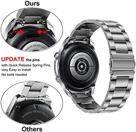 Yi Pin Boşluk Yok Katı Paslanmaz çelik kordonlu saat Samsung Galaxy Watch3 ile uyumlu 45mm El ayırma kayışı hızlı