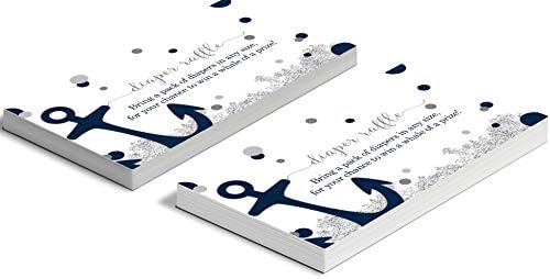 Kağıt Zeki Parti Deniz Bezi Çekiliş Biletleri (25'li Paket) Erkek Bebek Duş Oyunları-Davetiye Ekleme-Ödül Çekilişi