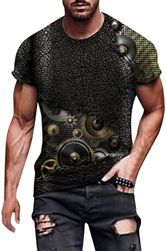 Nyybw erkek Kısa Kollu T-Shirt Rahat Yuvarlak Boyun Gömlek Kas Gym Egzersiz Atletik Tee Gömlek Üst Bluzlar