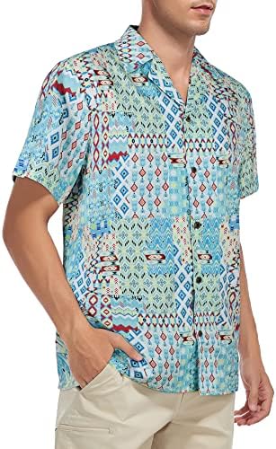 Zando Baskılı Kısa Kollu havai gömleği Erkekler için Çiçek Düğme Aşağı Gömlek Düzenli Fit Casual Aloha Gömlek Plaj