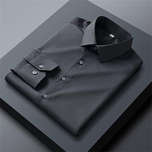 Katı Shacket Marka İş Elbise Gömlek Casual Uzun Kollu Düğme Aşağı Giysi Ütü - ücretsiz Düğün Dip Takım Elbise JEKE-DG