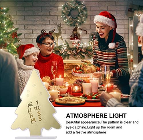 Alipis Noel gece lambası Noel ağacı gece lambası Noel partisi peyzaj ışığı Noel partisi masa centerpieces ışık Noel