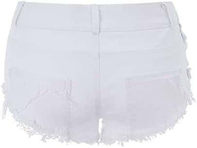Elbise Tayt Kadınlar Kadınlar Seksi Kesilmiş Düşük Delik Bel Kot Kot Şort Mini pantolon Boyutu 20 Pantolon Kadın