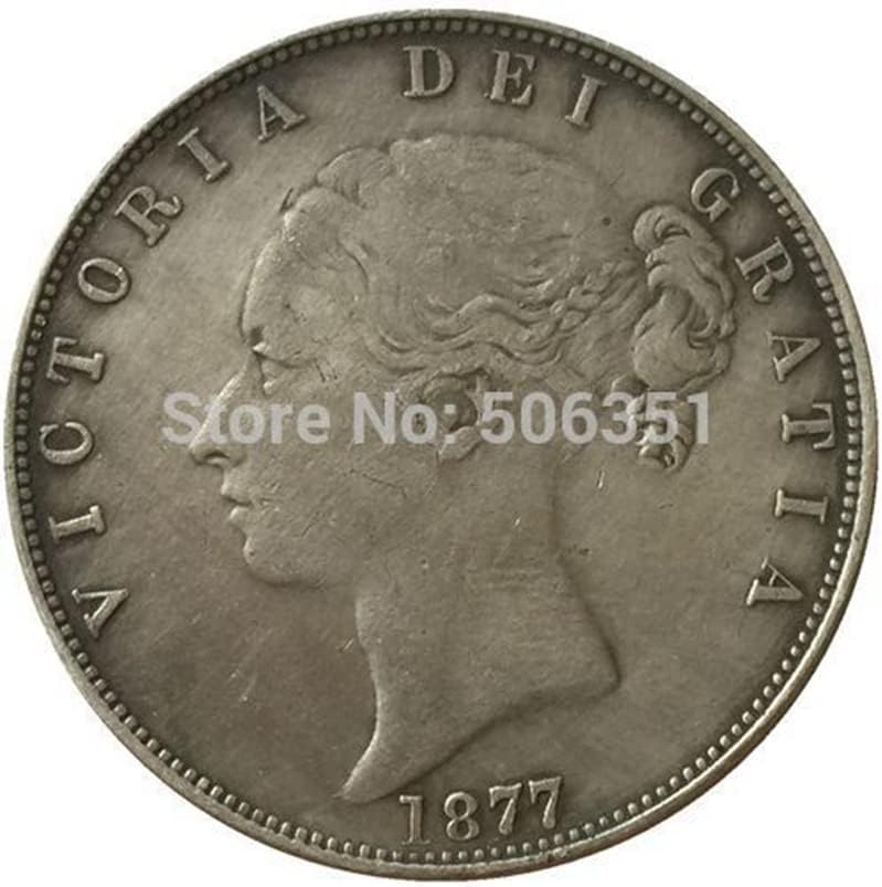 18 Farklı Tarihleri İngiliz Victoria Saf Bakır Gümüş Kaplama Paralar Antika Gümüş Dolar Paraları