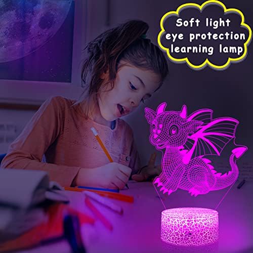 Ejderha gece lambası çocuklar için Ejderha Led lamba 16 Renk kısılabilir ve uzaktan kumanda odası dekor ışık ejderha