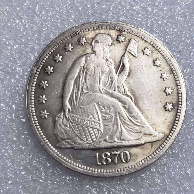 4 Yıl Amerikan Kartal Tutun Bayrağı 1870CC, 1871CC, 1872CC, 1873CC Gümüş Dolar Hatıra Paraları