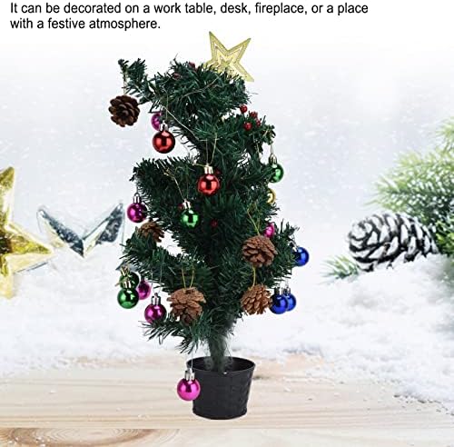 Mini Noel Ağacı, Pille çalışan ışıklı Led ışıklı Mini Yapay Noel Ağacı, Kırmızı Kumaş, Noel Tatili Festivali süslemeleri