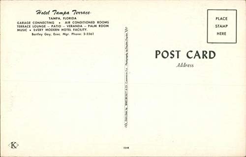 Otel Tampa Teras Tampa, Florida FL Orijinal Vintage Kartpostal
