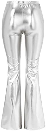 DBYLXMN kadın Çan Dipleri Çok Renkli Mikro İnce Pantolon Polar Pantolon Kadınlar için