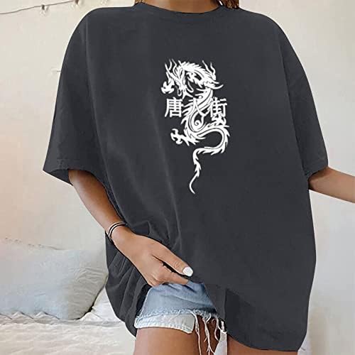 Pamuklu bluz Bayanlar Yaz Sonbahar Kısa Kollu Ekip Boyun Grafik Üst T Shirt Genç Kızlar için 8J 8J