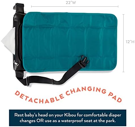 Kibou Premium Vegan Deri Bel Çantası Bebek Bezi Çantası: Çıkarılabilir Kompakt Alt Değiştirme Pedi ve Islak Mendil