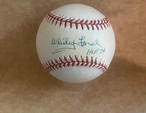 Whitey Ford Yankees Hof 74 İmzalı Vintage A. l. Beyzbol Jsa Aı62713 - İmzalı Beyzbol Topları