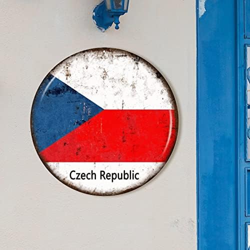 Madcolitote Çek Cumhuriyeti Bayrağı Karşılama Kapı İşareti Çek Cumhuriyeti Metal İşareti Yurtsever Dekor Ülke Hatıra