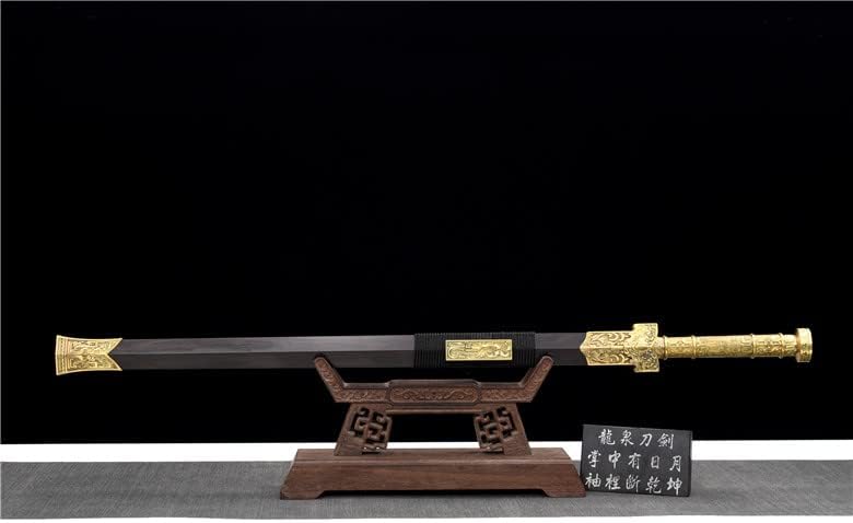 SHZBZB El Yapımı Çin Wushu Kılıç Keskin HRC60 Katlanmış Çelik Bıçak Kung Fu Jian Tam Tang