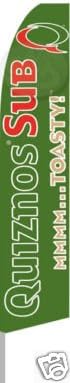 Quiznos Alt Dükkanı Swooper Tüy Bayrak Kutup ve Zemin Başak ile Komple Set