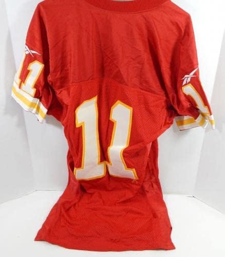 1997 Kansas City Chiefs Elvis Grbac 11 Oyunu Yayınlandı Kırmızı Forma 40 DP32102-İmzasız NFL Oyunu Kullanılmış Formalar
