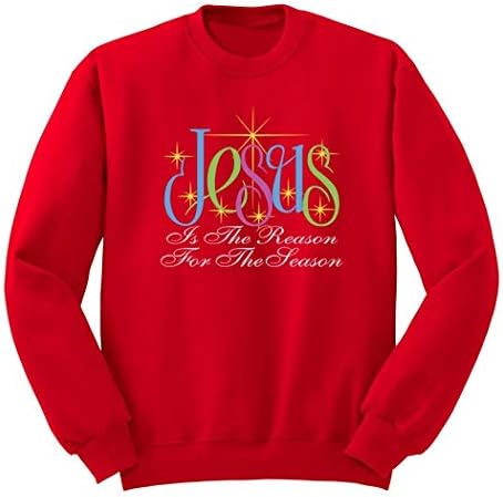 XtraFly Giyim erkek İsa Nedeni Sezon Hıristiyan Noel Kazak Crewneck-Sweatshirt
