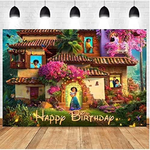 Encanto Doğum Günü Parti Malzemeleri Temalı Arka Plan Fotoğraf Fantastik Çiçek Evi Arka Plan, Çocuklar Doğum Günü