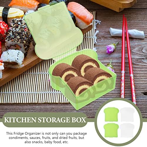 UPKOCH 4 adet Kutuları Sandviç Kutusu Kek Kapları Plastik Gıda Kapları Hava Geçirmez Ekmek Kabı Sandviç Kaleci Cupcake