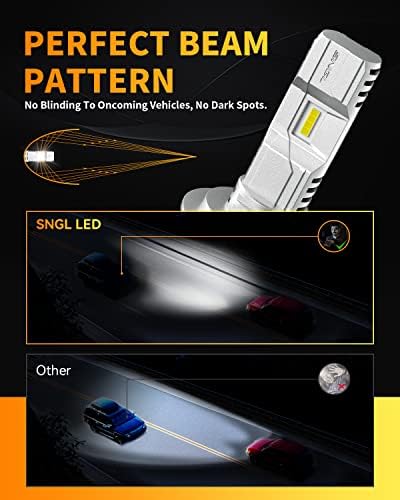 SNGL Yükseltildi H7 LED Ampuller 6500 K Beyaz, 1: 1 Mini Boyutu, Fansız, tak n Çalıştır Hiçbir Adaptör Gerekli Kolay